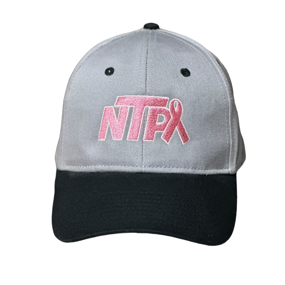NTP Breast Cancer Awareness Embroidered Adjustable Baseball Cap Grey Adult OS